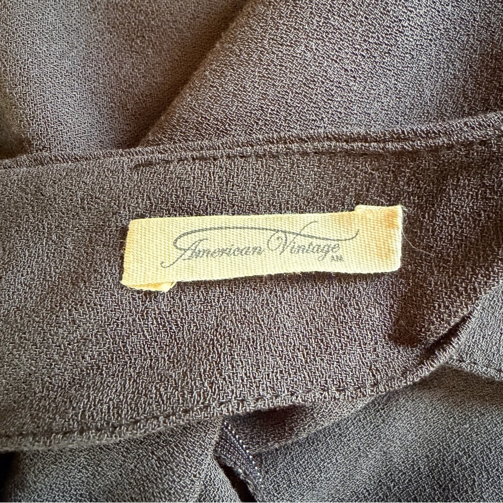 American Vintage Simple Modest Long Sleeve Black Dress - Picture 7 of 10